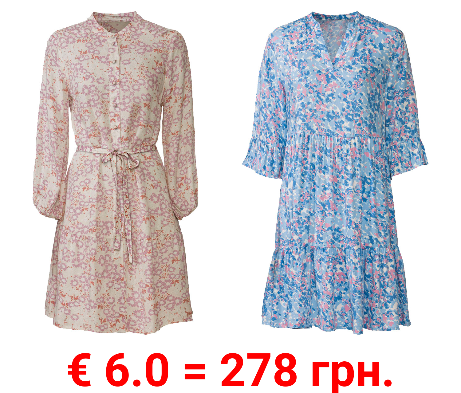 esmara® Damen Kleid mit Volants