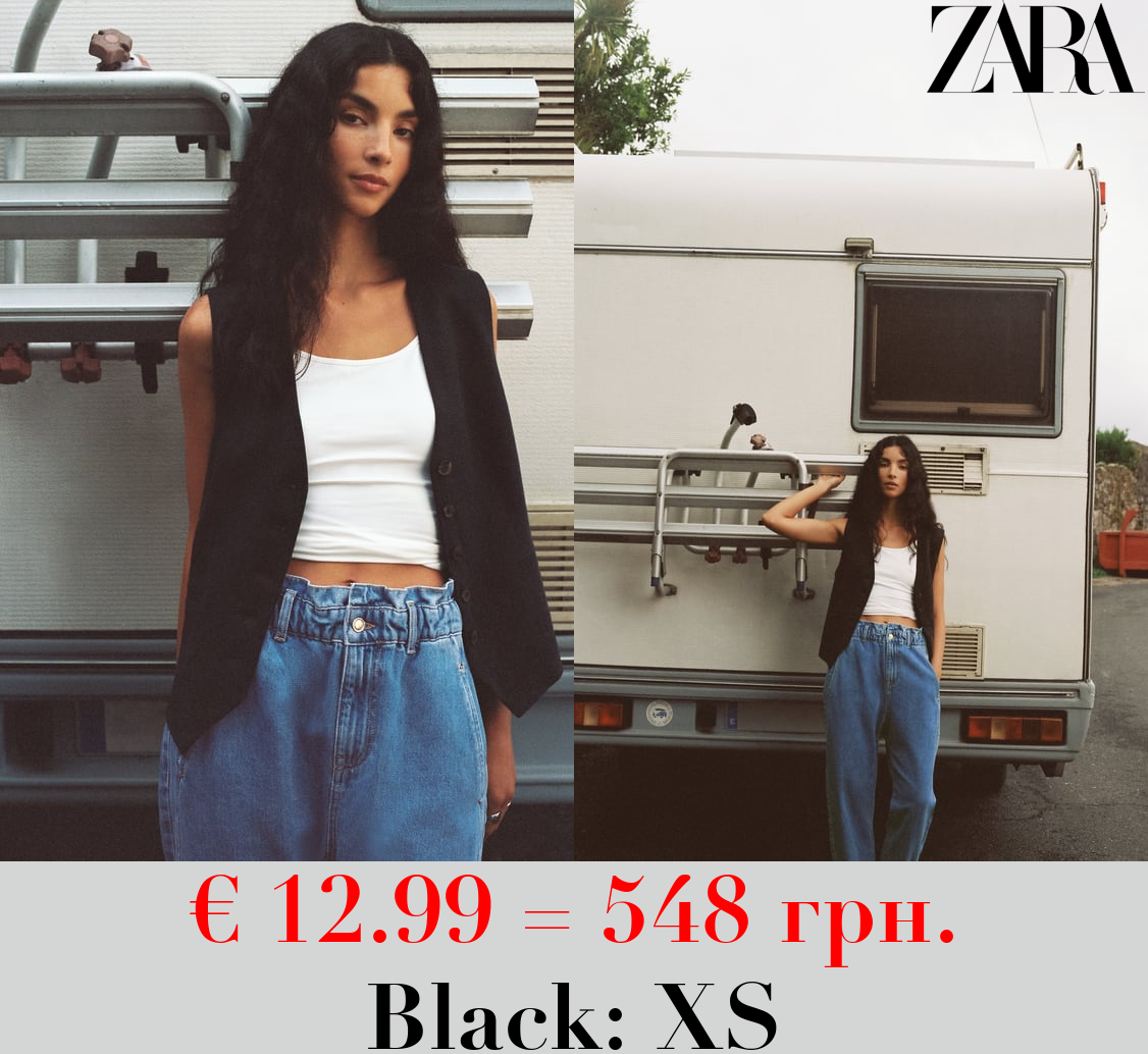 TAILORED LINEN BLEND WAISTCOAT