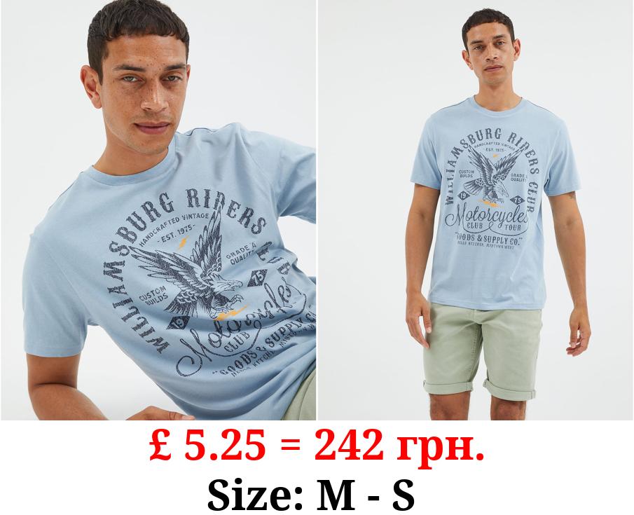 Light Blue Williamsburg Riders Club T-Shirt