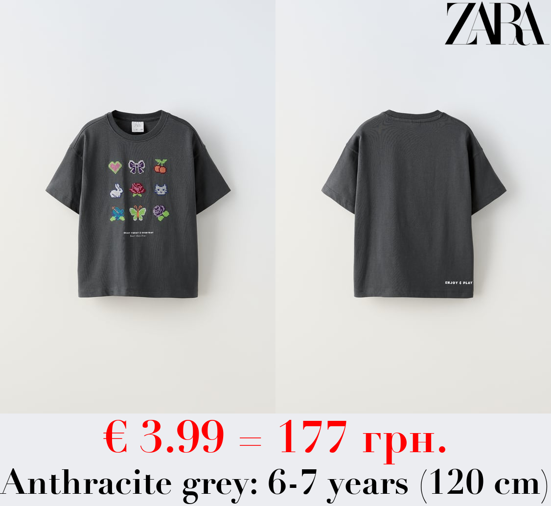 CROSS-STITCH EMBROIDERY T-SHIRT