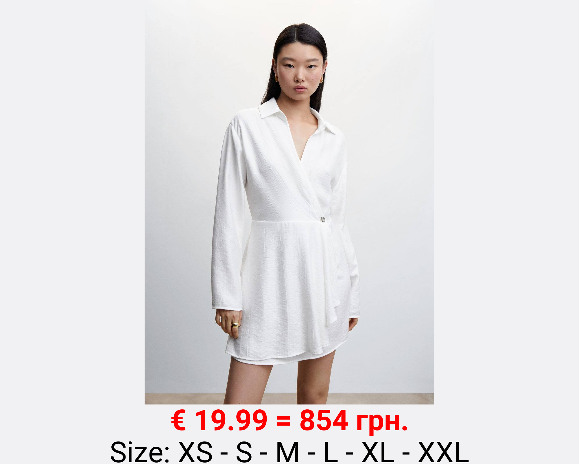 Vestido cruzado botón