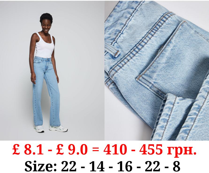 Light Wash Loose Straight Leg Jeans