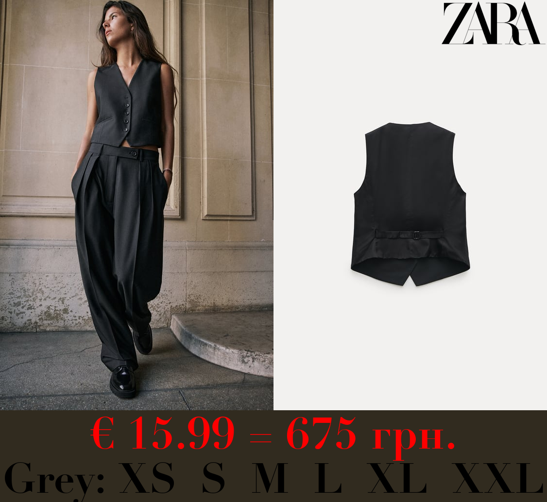 ZW COLLECTION BUTTONED WAISTCOAT