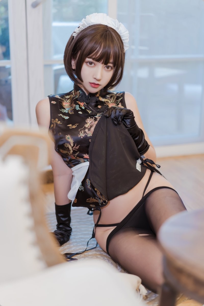 [Cos]过期米线线喵 - 黑色旗袍[43P] 15