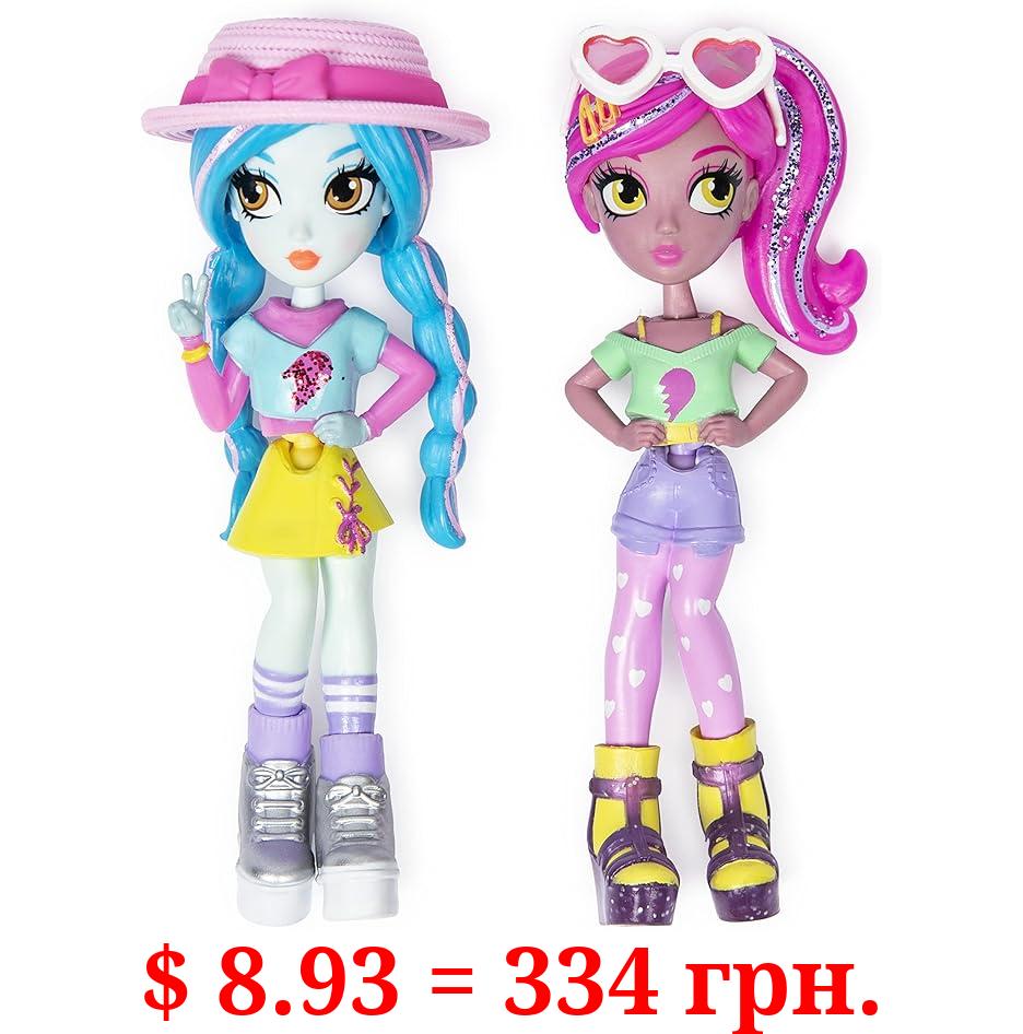 Off the Hook Style BFFs, Vivian & Mila (Summer Vacay), 4-inch Small Dolls with Mix and Match Fashions and Accessories, for Girls Aged 5 and Up