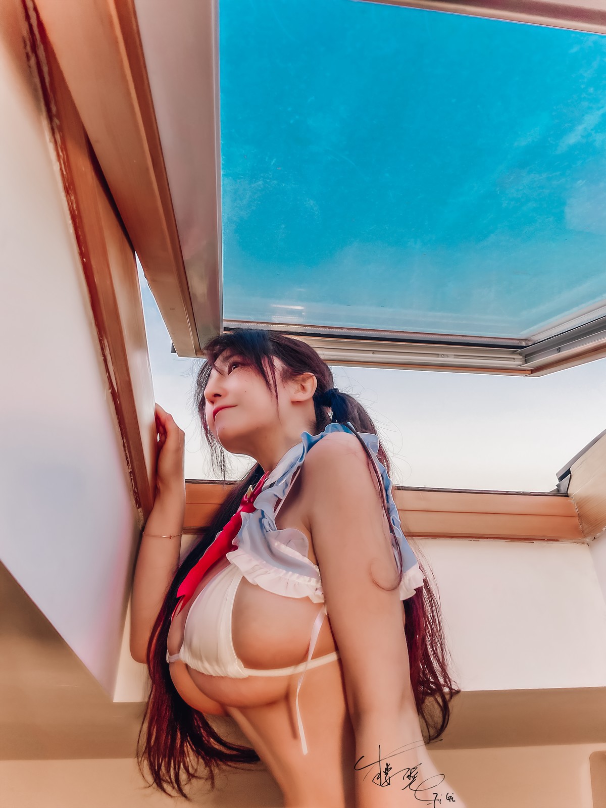 Cosplay 樱晚gigi 蓝色比基尼 3
