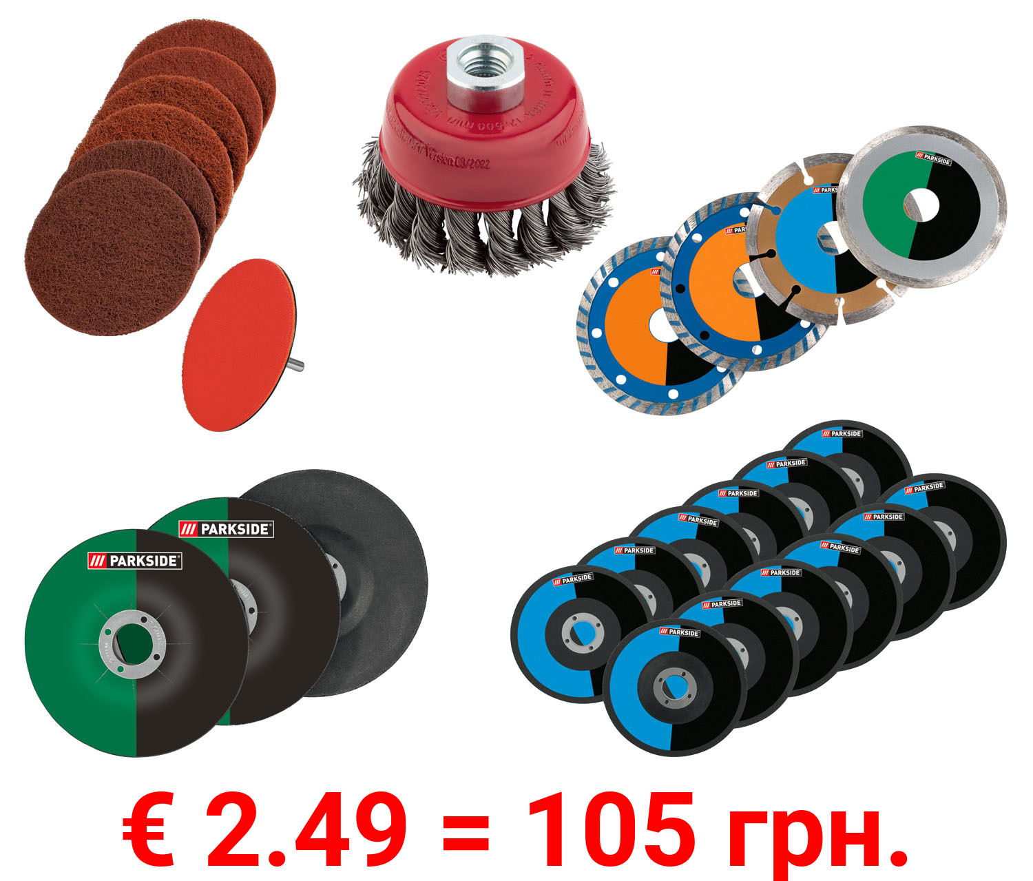 PARKSIDE® Winkelschleiferzubehör 20V »PWSZ 20 A2«