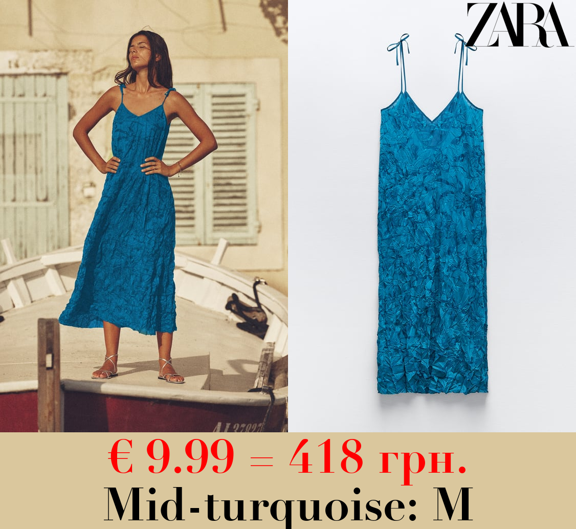 CREASED JACQUARD DRESS