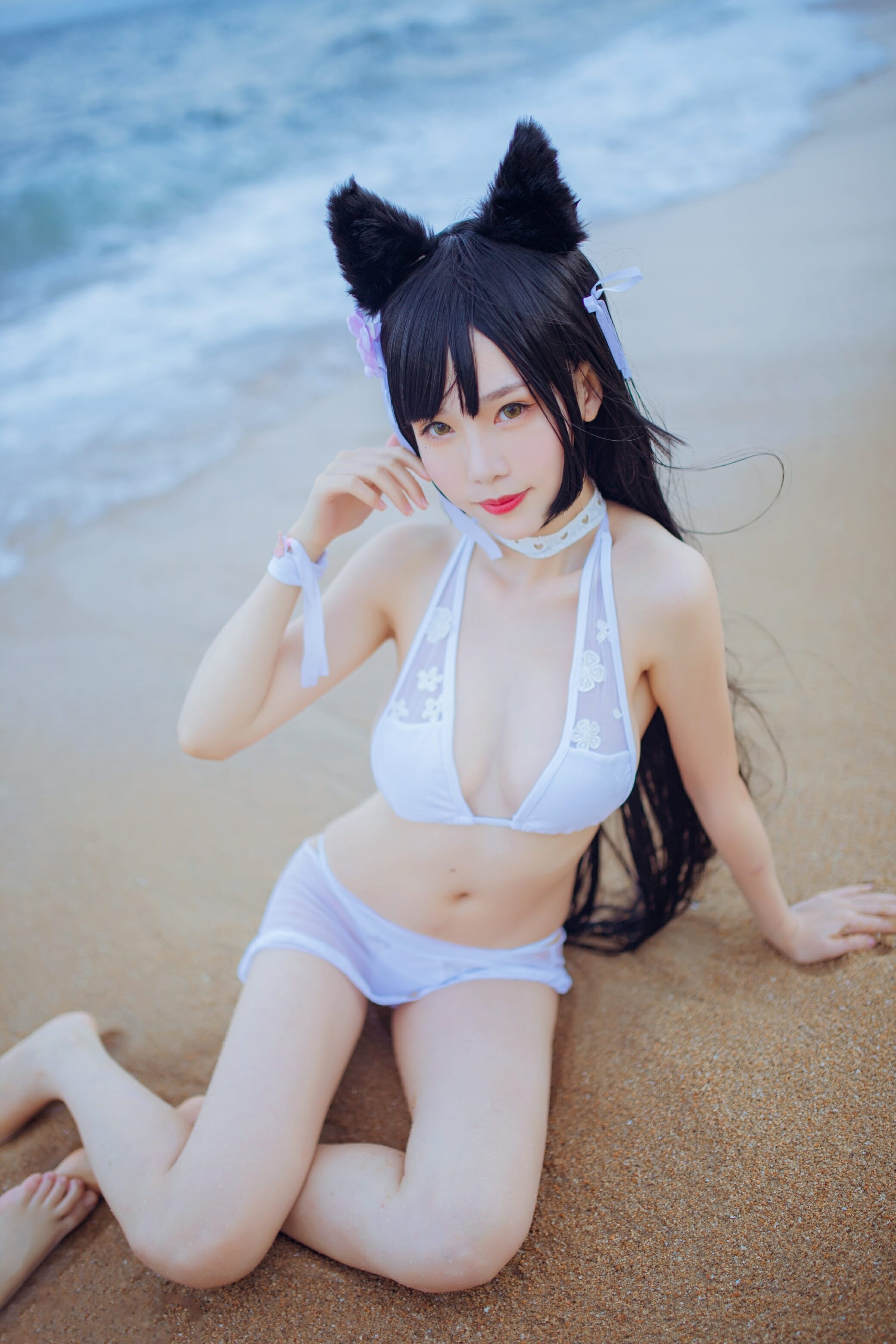 抖娘利世-碧蓝航线高雄 爱宕泳装[41P] 24