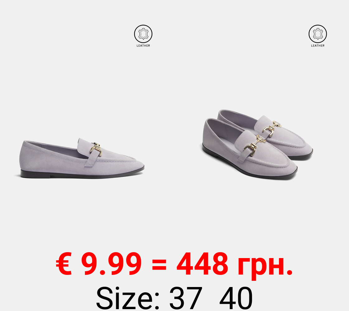 Flat leather loafers