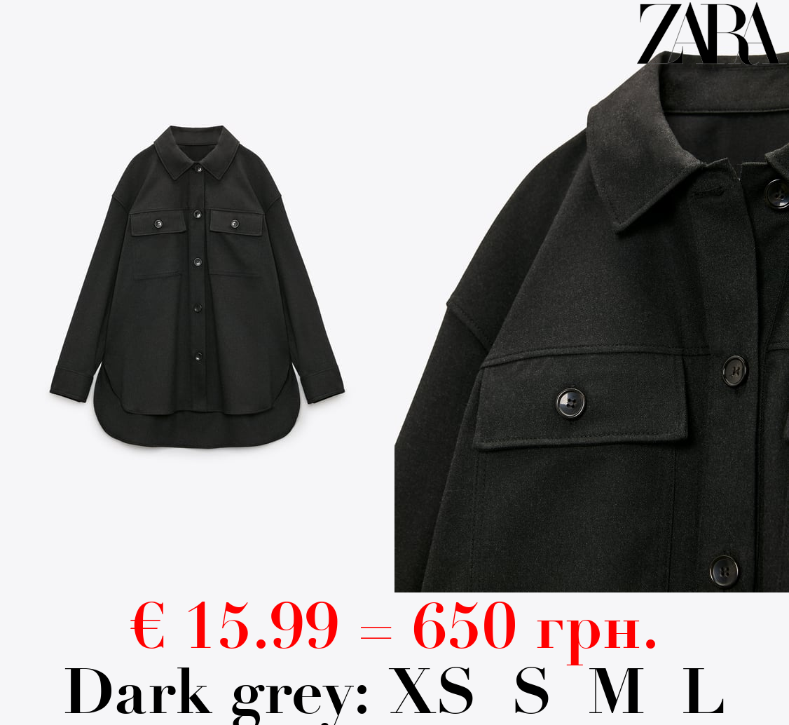 ASYMMETRIC OVERSHIRT WITH POCKETS