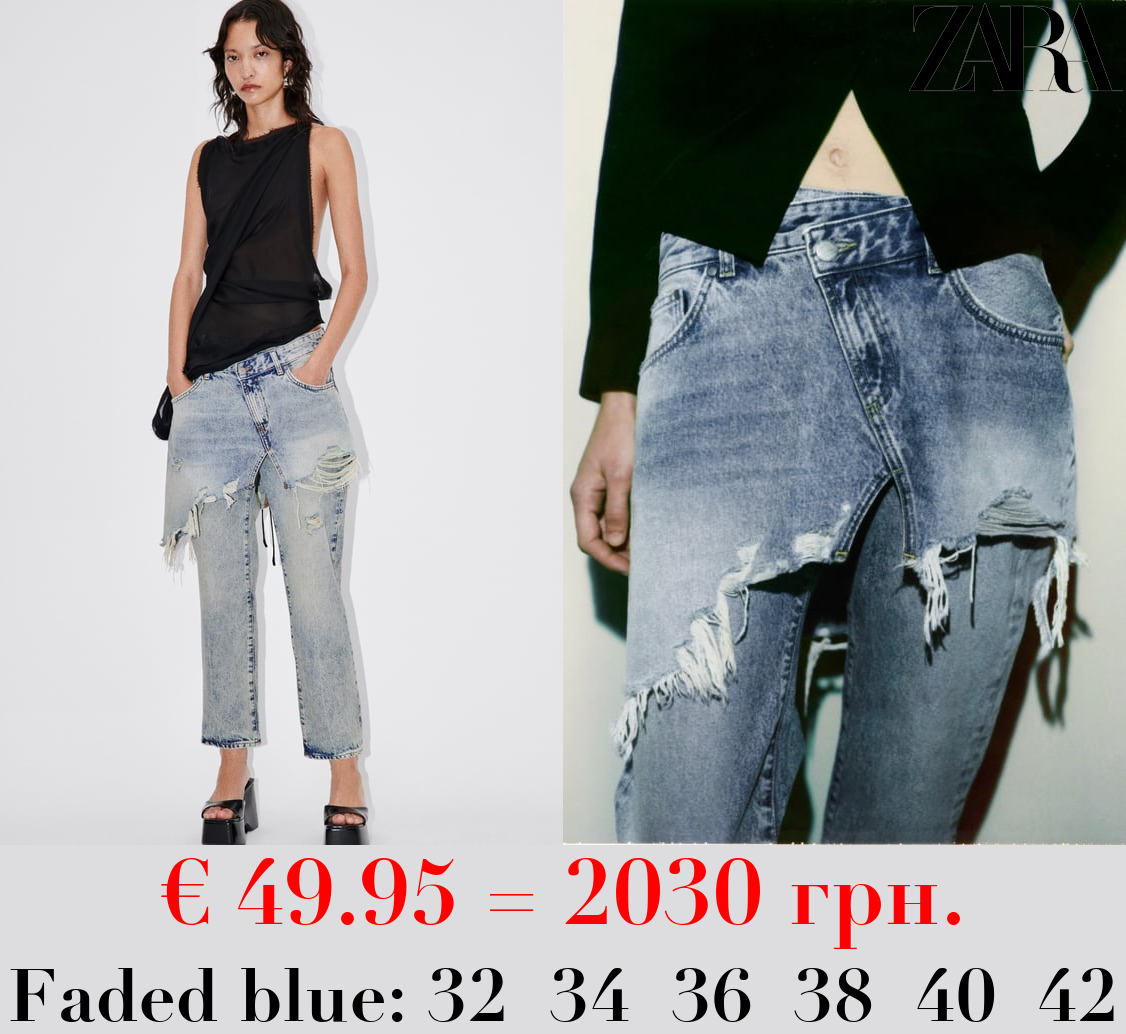 ZW STRAIGHT-LEG MID-RISE JEANS