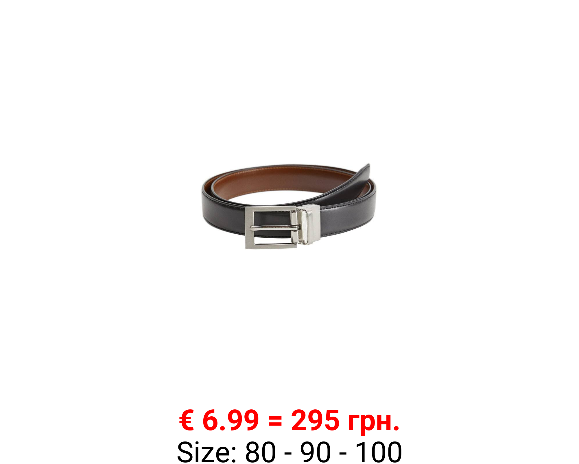 Cinturón vestir reversible piel 