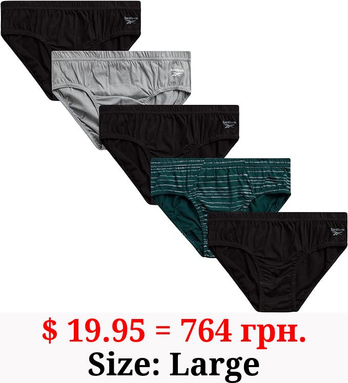 Reebok Men's Underwear - Low Rise Briefs with Contour Pouch (5 Pack)