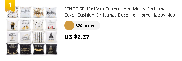 FENGRISE 45x45cm Cotton Linen Merry Christmas Cover Cushion Christmas Decor for Home Happy New Year Decor 2020 Navidad Xmas Gift
