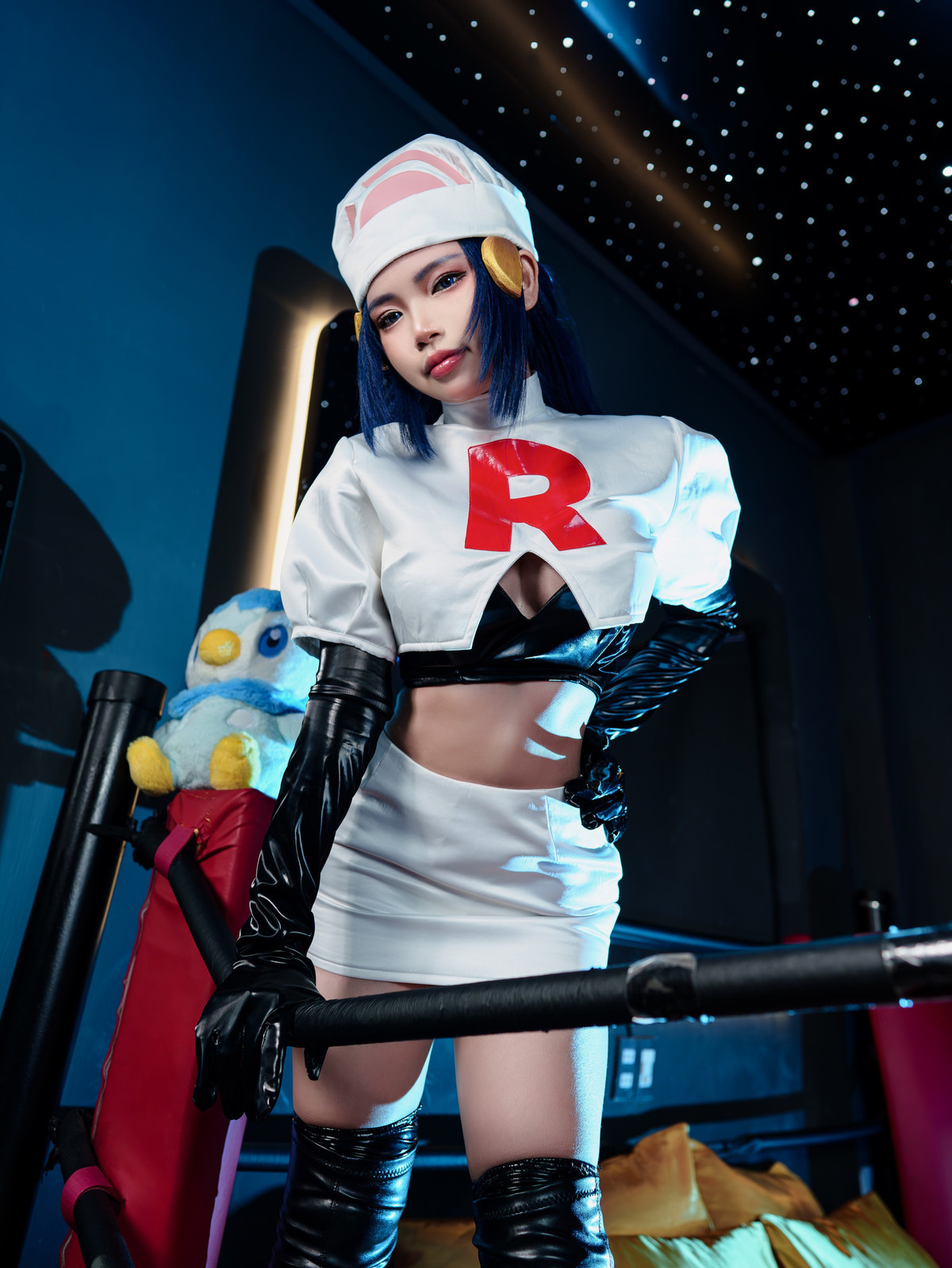 Cosplay ZinieQ Dawn Pokemon in Team Rocket Costume 5