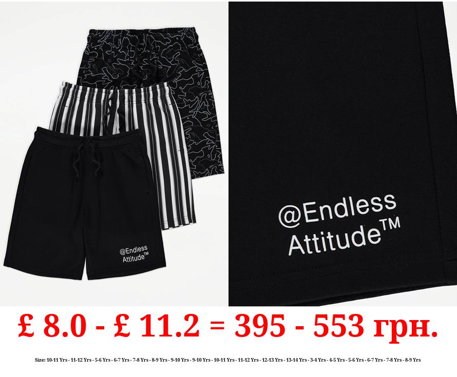 Monochrome Jersey Shorts 3 Pack