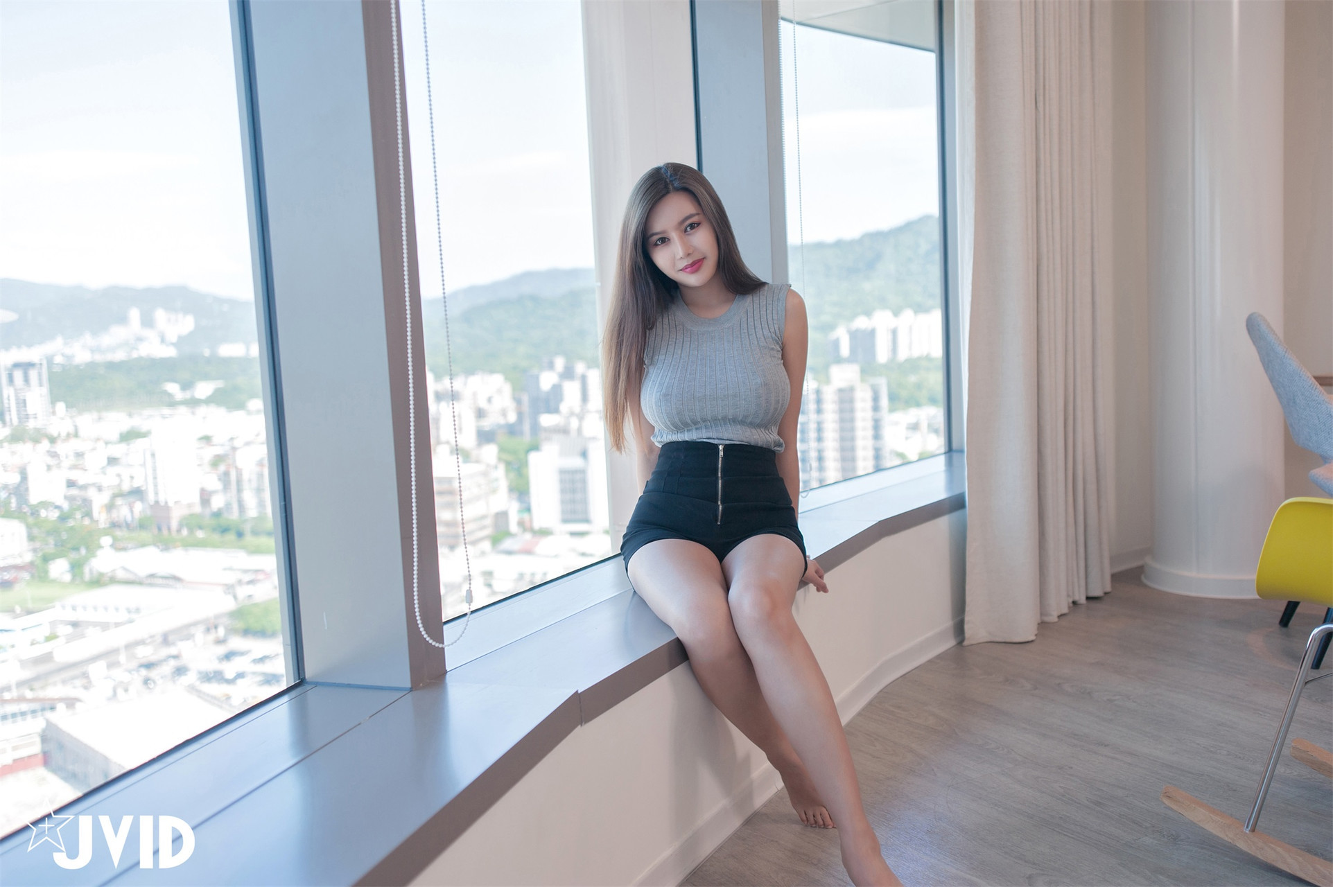 JVID精品 夢幻般的美巨乳女神【木木森】景觀高樓內的裸體誘惑 Set.01 7