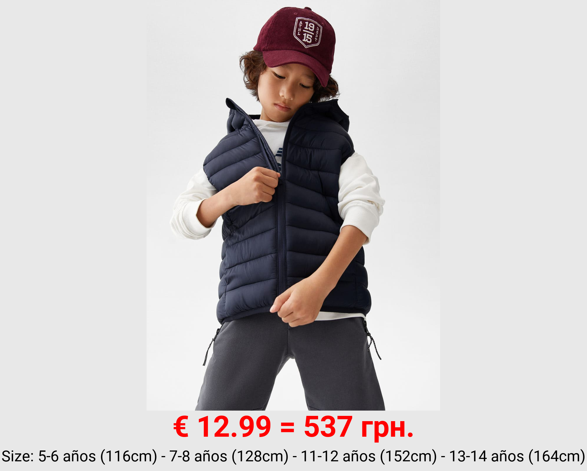 Chaleco acolchado capucha