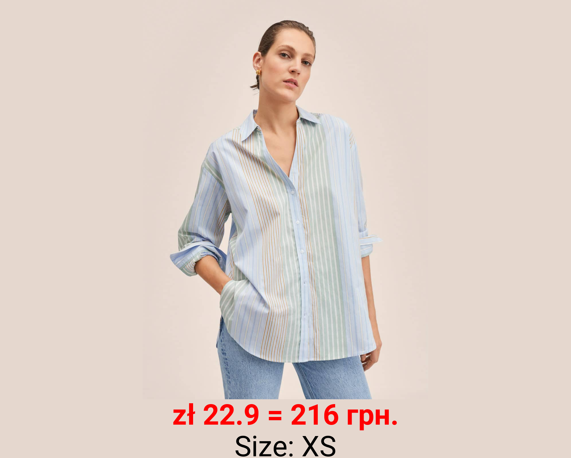 Camisa vestir algodón rayas