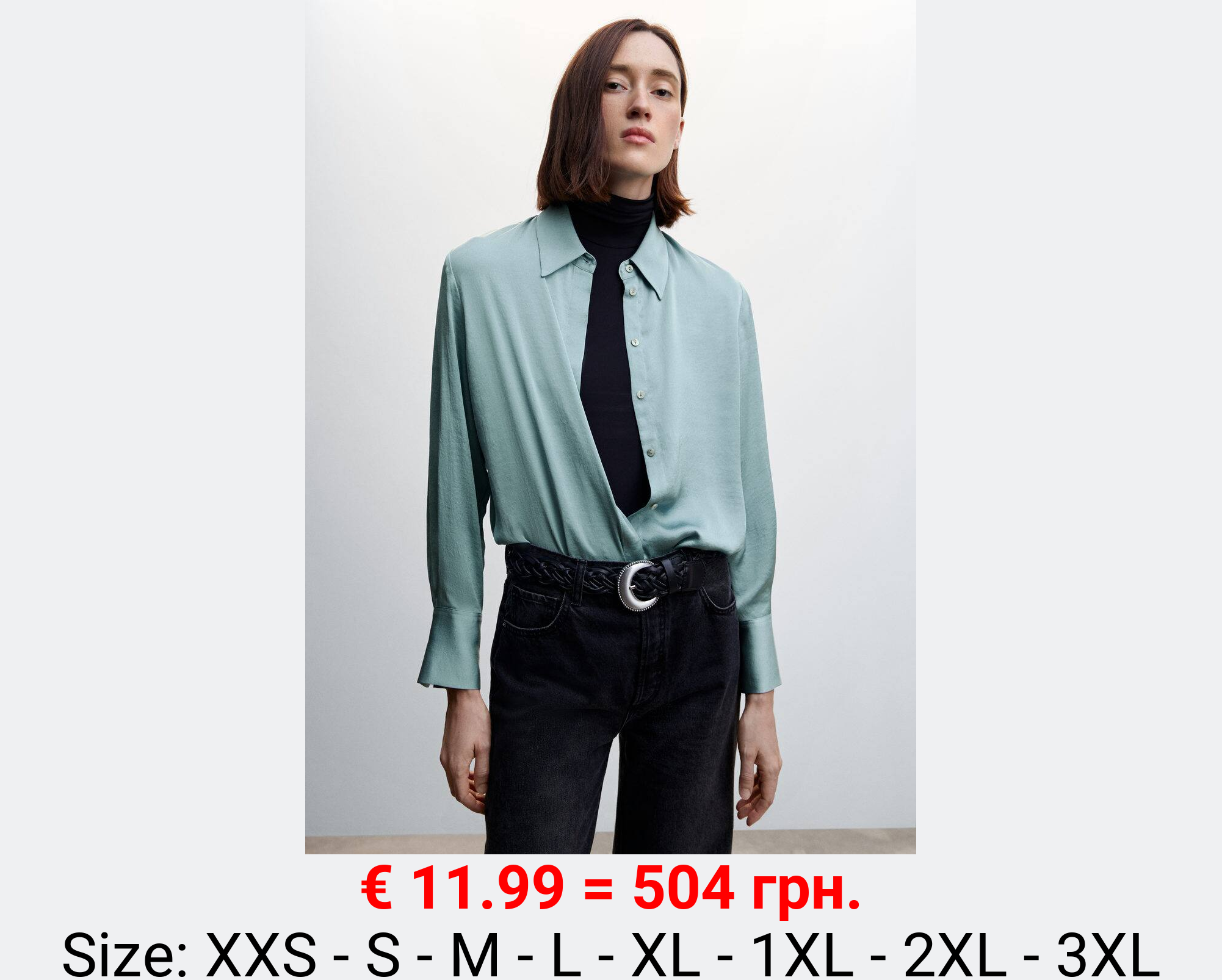 Camisa fluida satinada