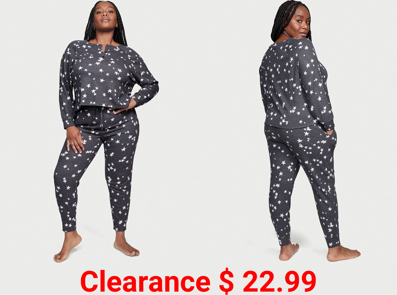 Glow Waffle Henley Jogger Set