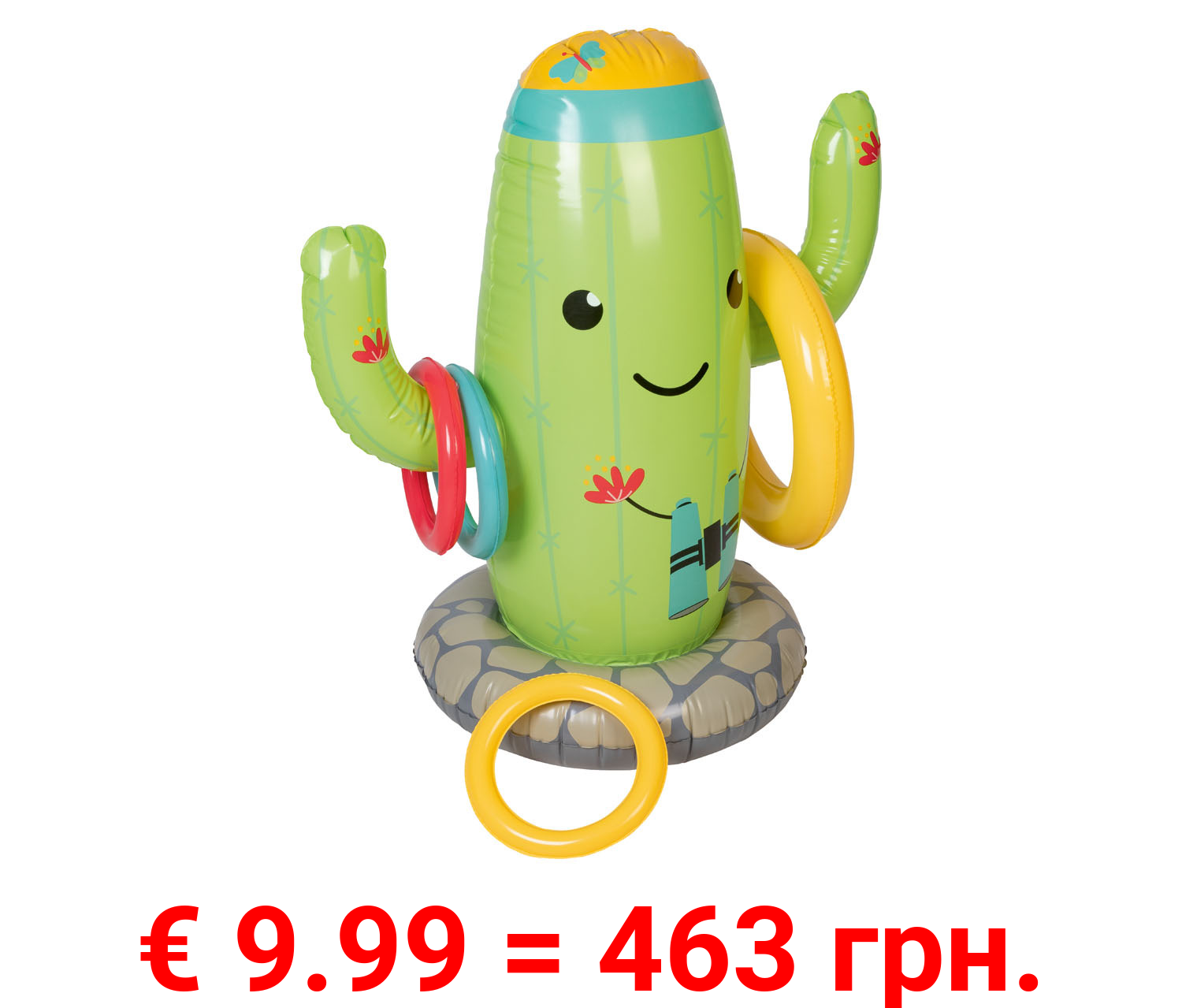 Playtive Wassersprinkler Kaktus, mit 3 aufblasbaren Wurfringen