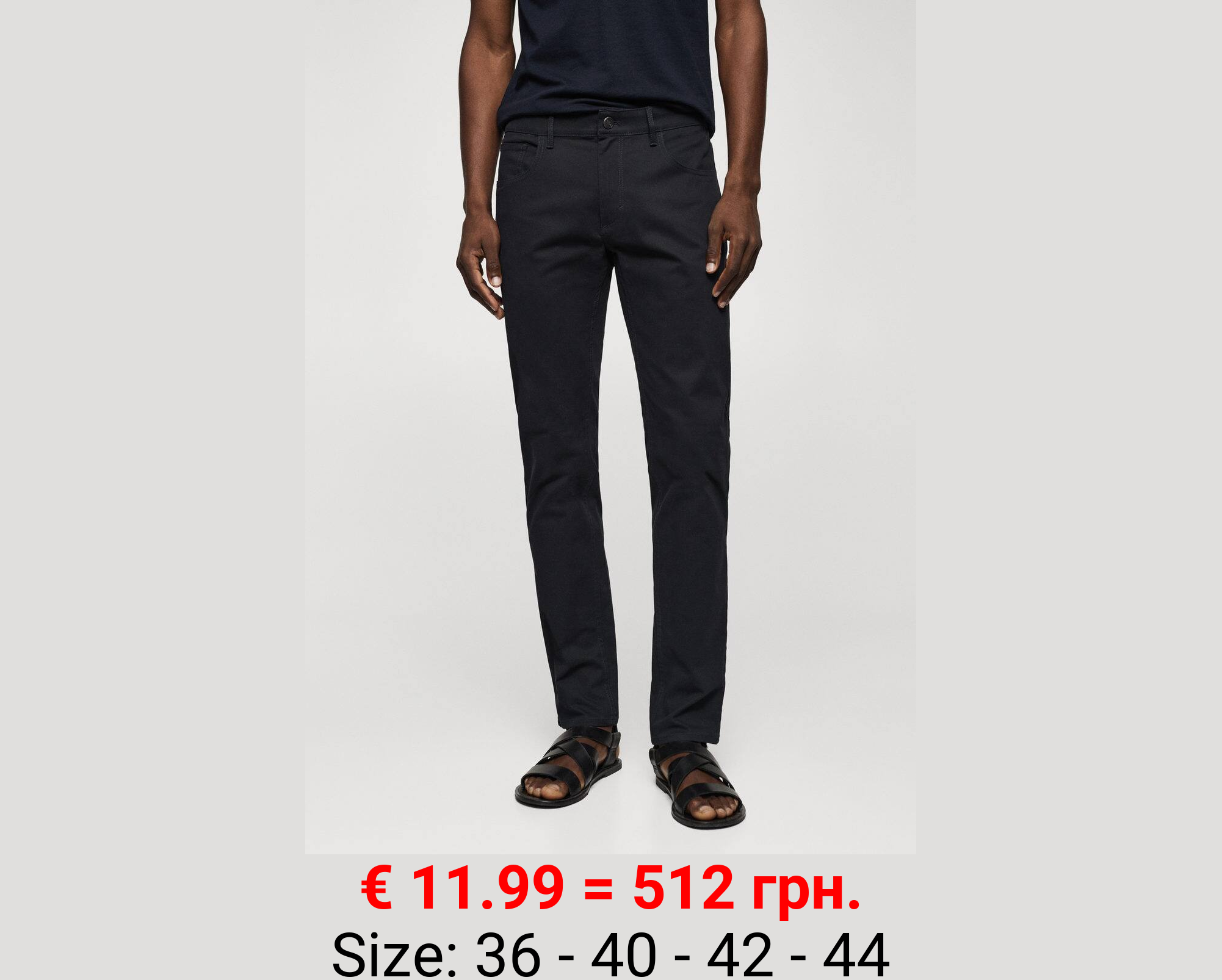 Pantalón tejanero slim fit sarga