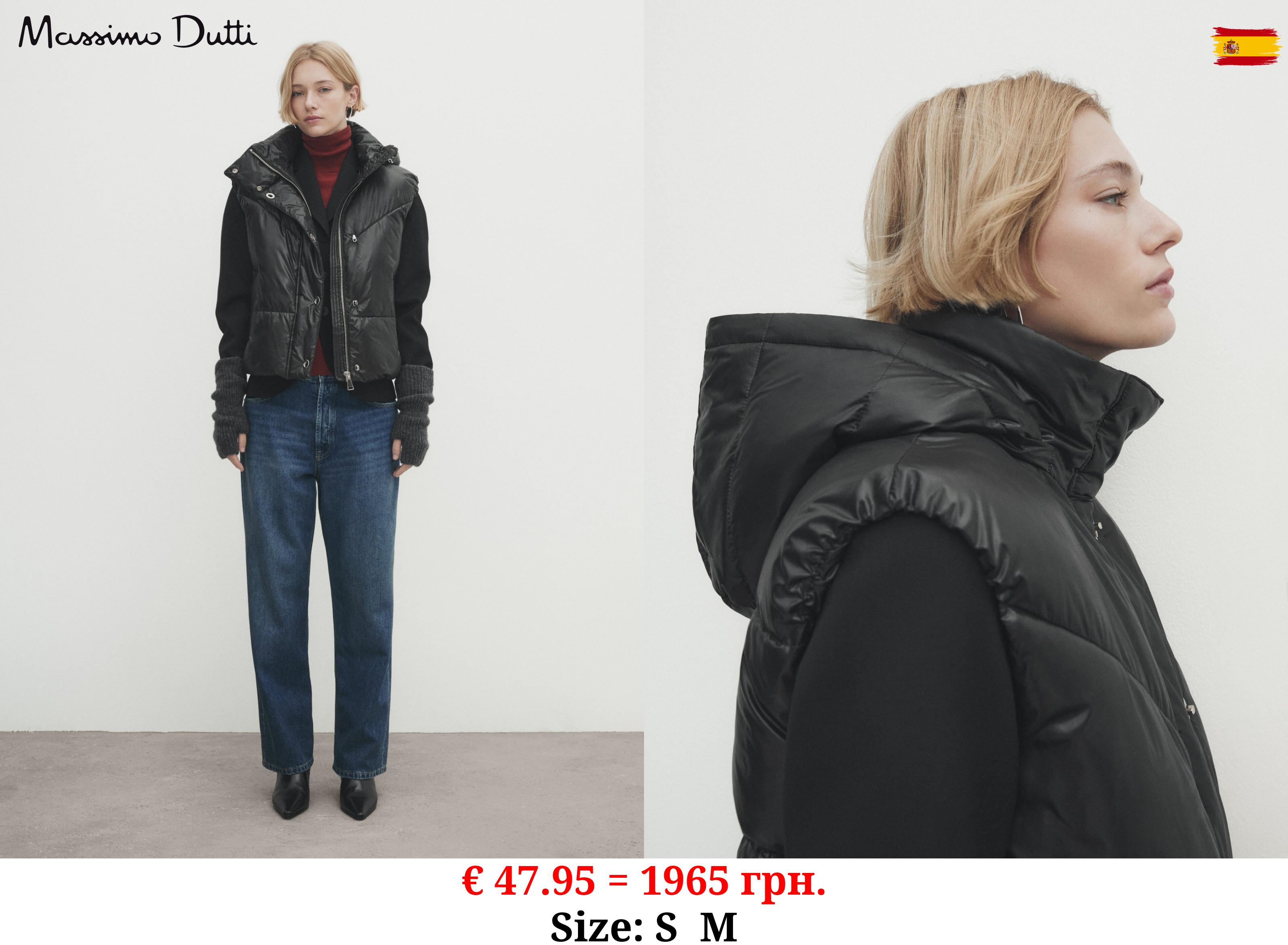 Puffer gilet with snap buttons BLACK