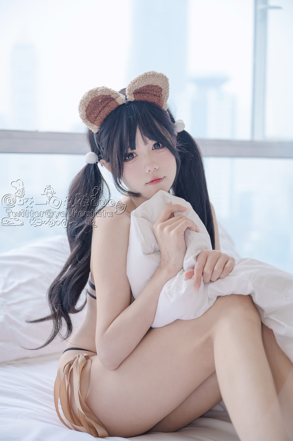Cosplay 黏黏团子兔 小熊睡衣 20