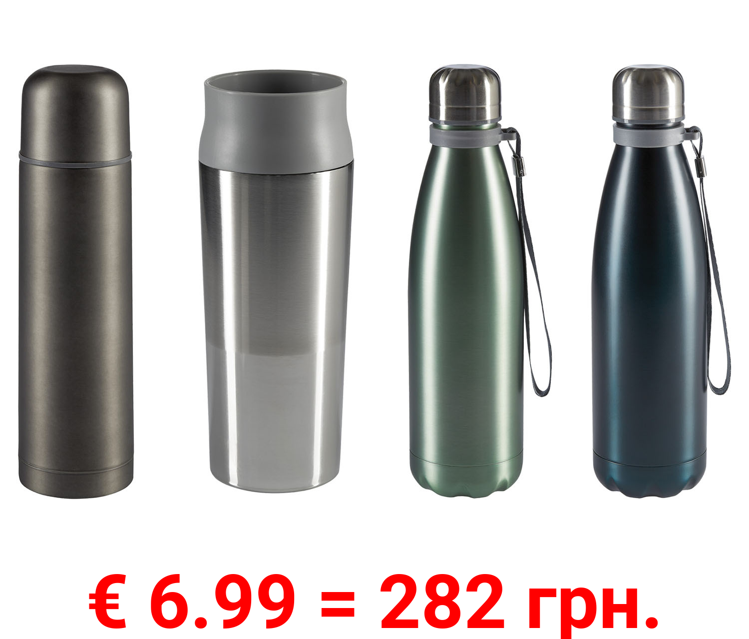 ERNESTO® Thermoflasche mit Becher/ Thermoflasche
