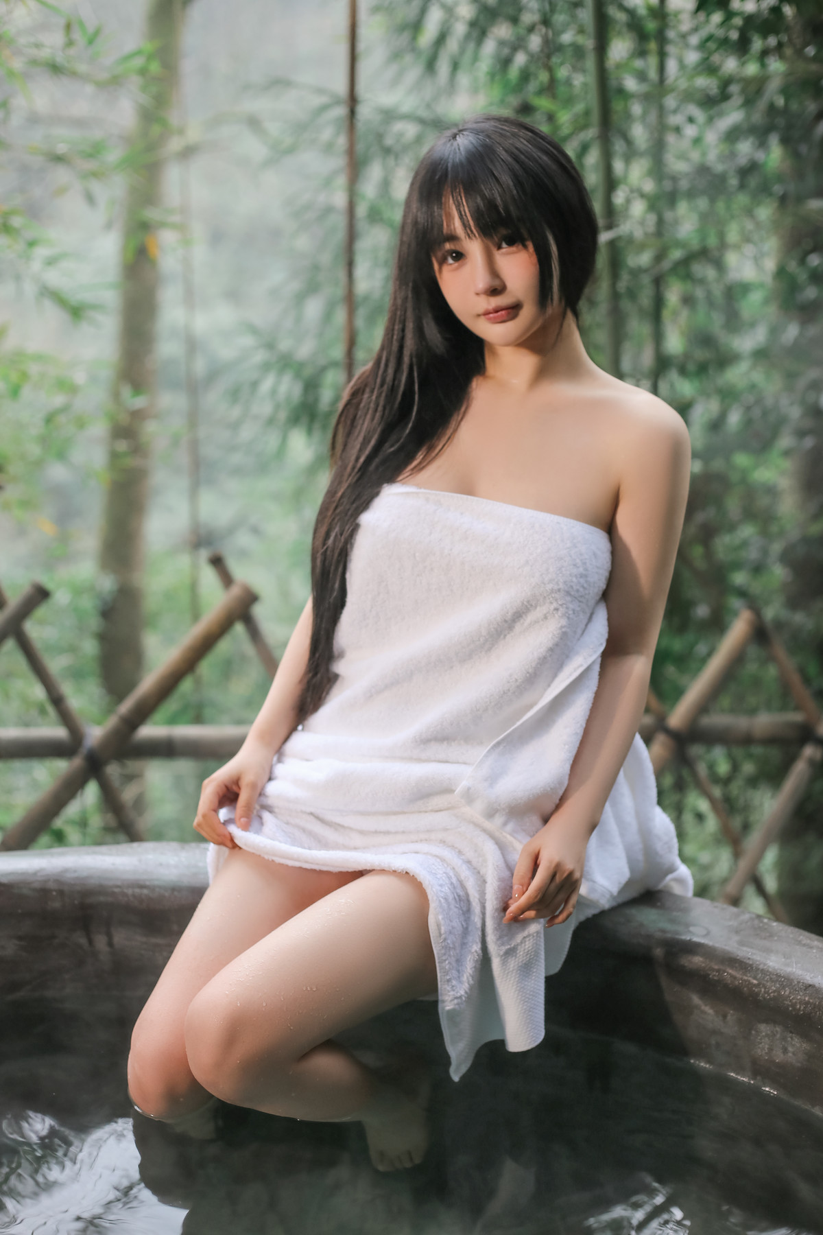 Cosplay 桜井宁宁 温泉 Hot Spring 5