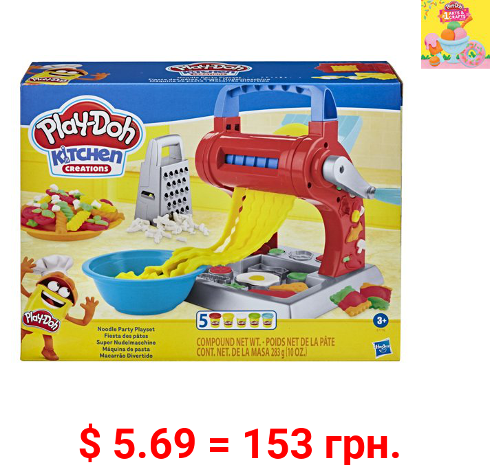 Play-Doh Kitchen Creations Noodle Party Playset, Includes 5 Cans, for Ages 3+