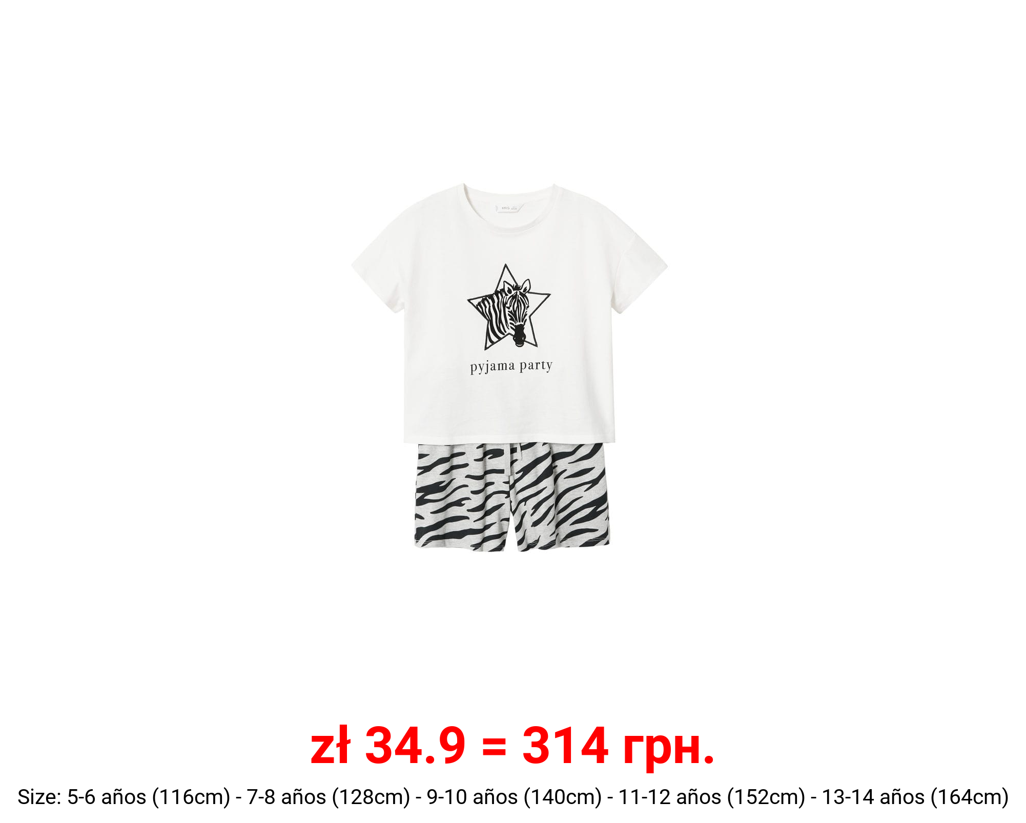 Pijama corto estampado