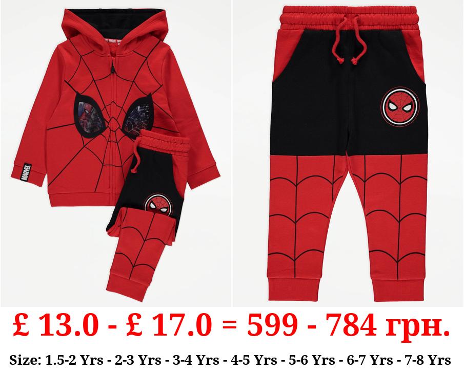 Marvel Spider-Man Zip Through Hoodie and Joggers Outfit