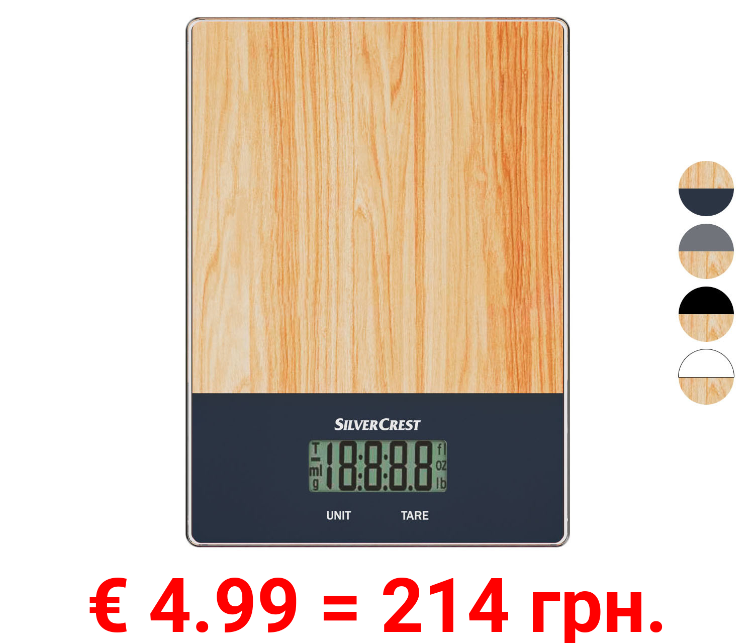SILVERCREST® KITCHEN TOOLS Küchenwaage, mit Elementen in Holzoptik