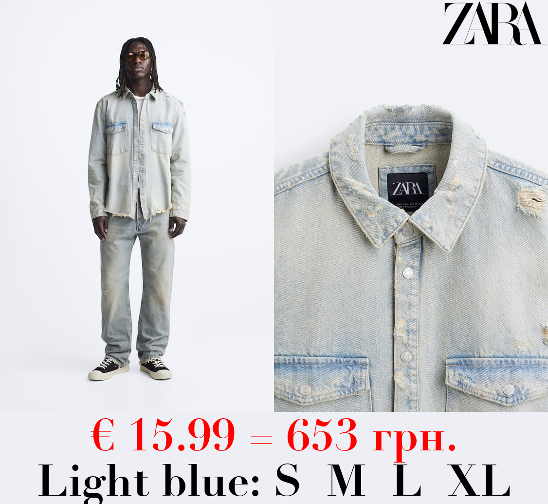 OVERDYED DENIM OVERSHIRT