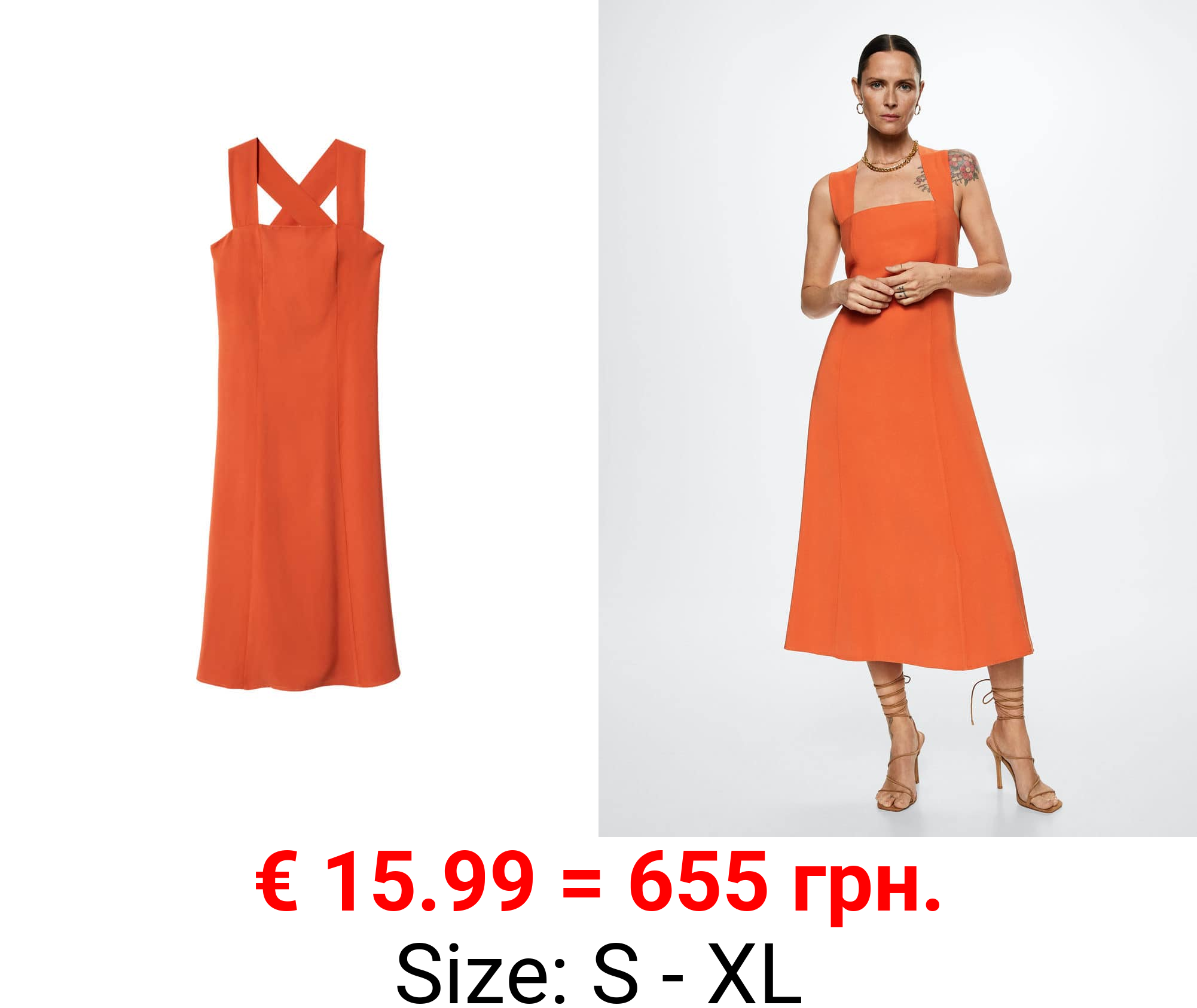 vestido espalda cruzada