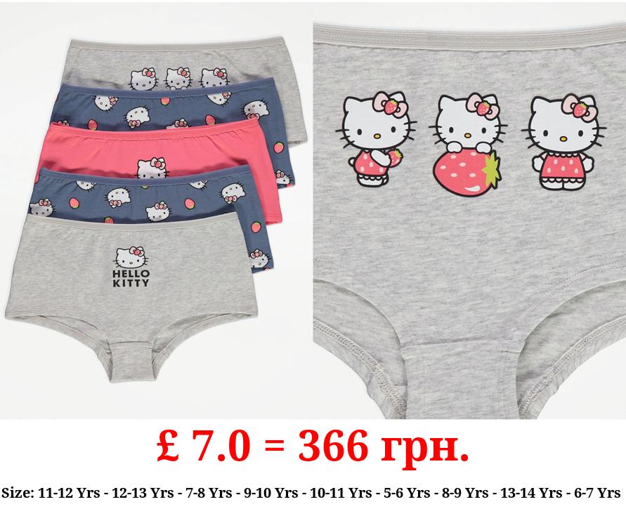 Hello Kitty Strawberry Short Knickers 5 Pack