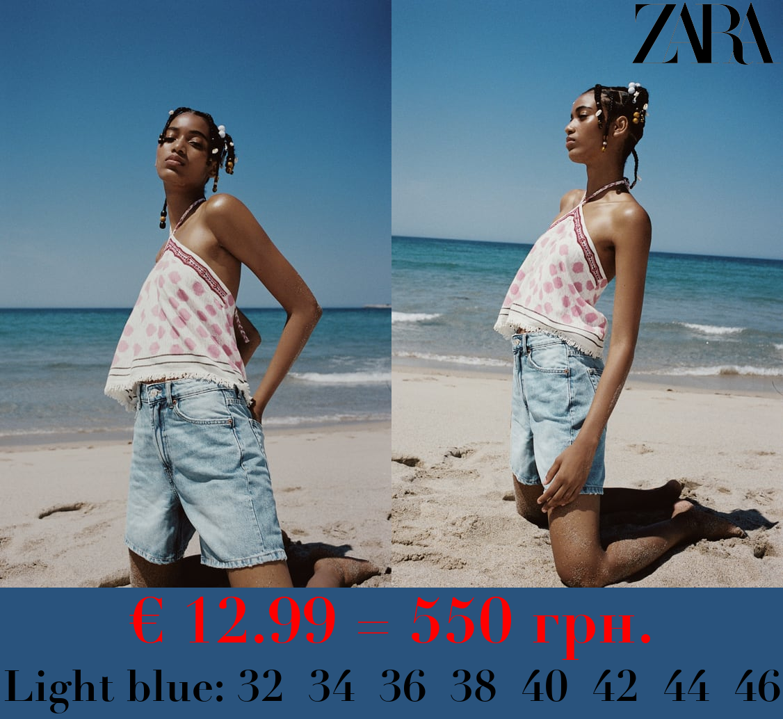 TRF REGULAR FIT MID-RISE BERMUDA SHORTS