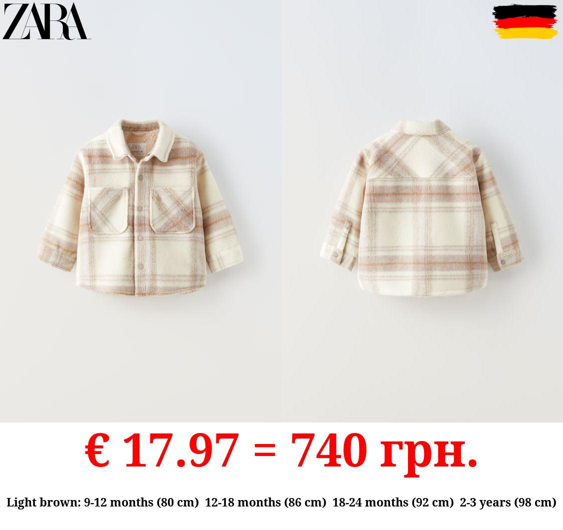 CHECK JACKET WITH FAUX SHEARLING