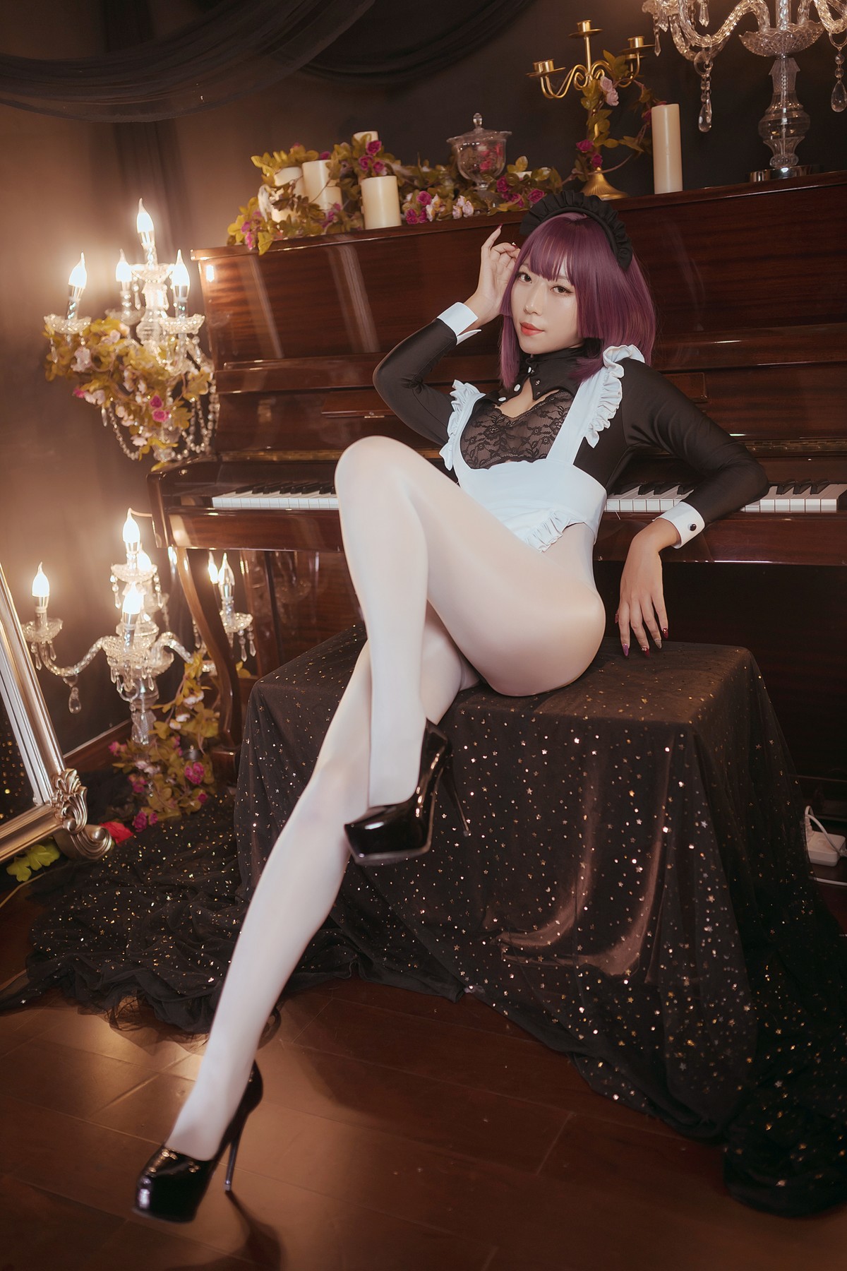 Cosplay Money冷冷 高叉女仆 15