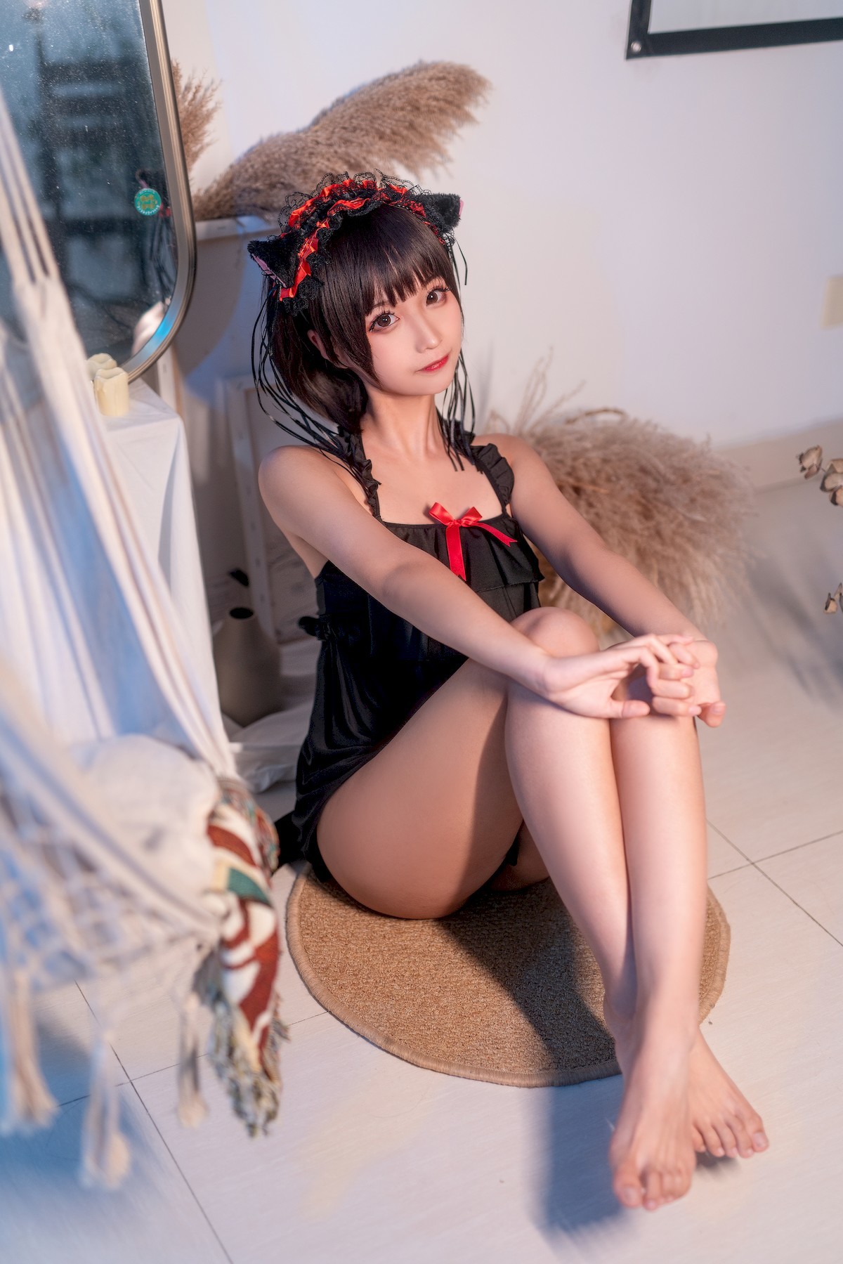蠢沫沫 Cosplay 黑睡裙 Black Nightdress 33