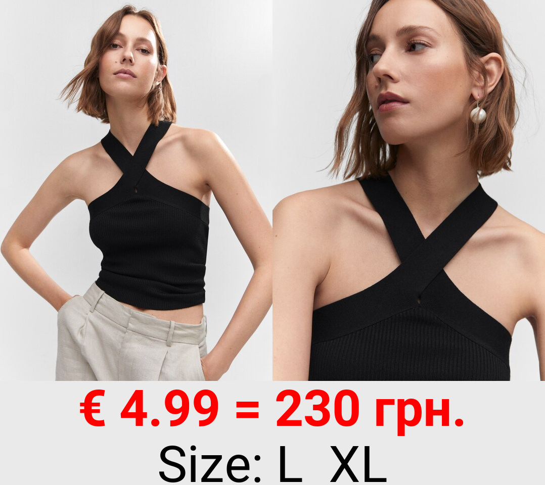 Top punto cuello halter