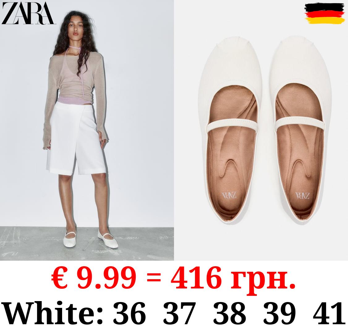 GATHERED BALLET FLATS