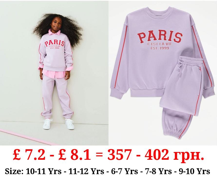 Lilac Paris Sweatshirt and Joggers Outfit