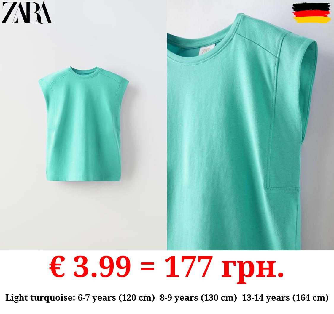 PLAIN T-SHIRT WITH TAB