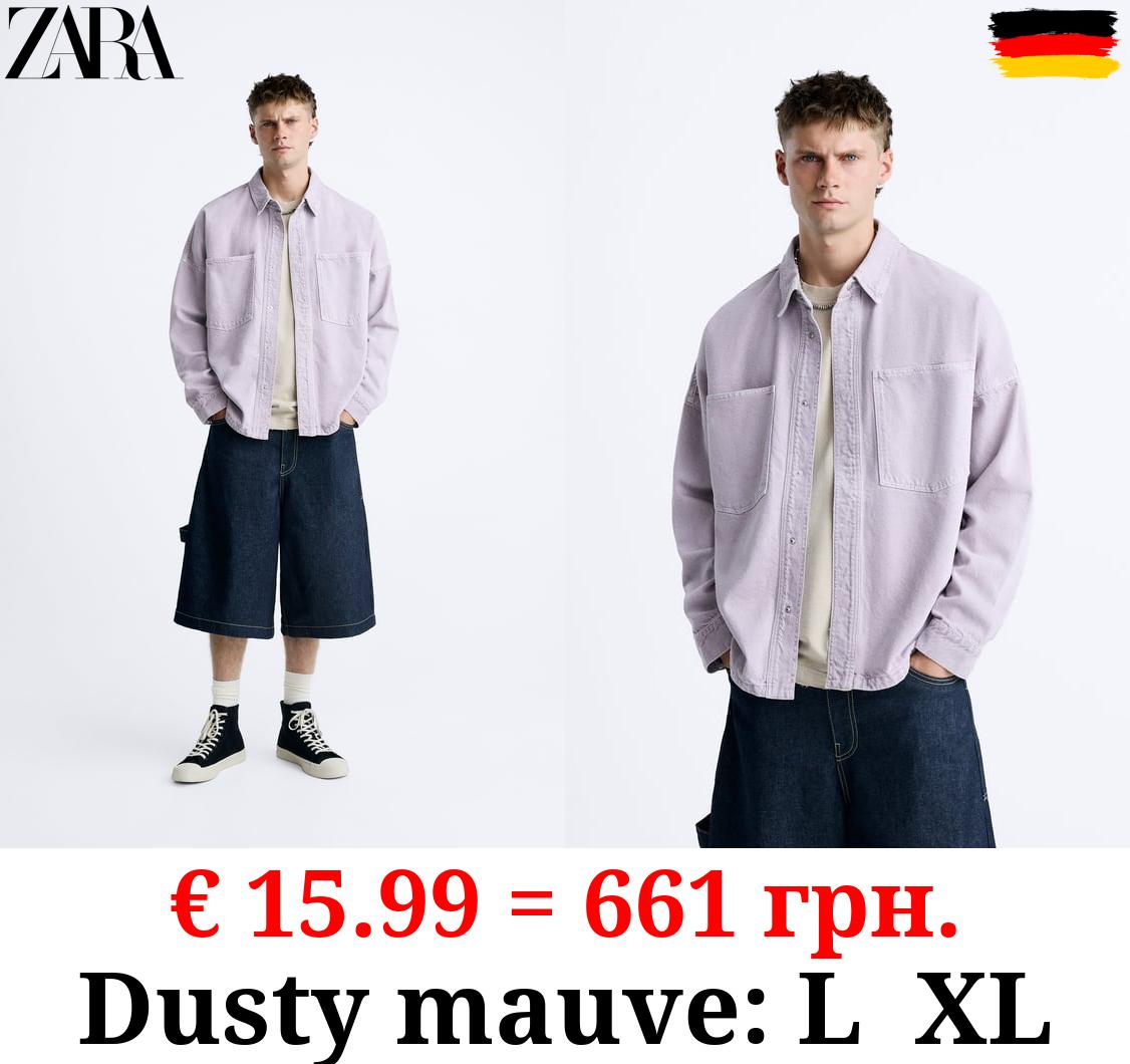 RELAXED FIT DENIM OVERSHIRT