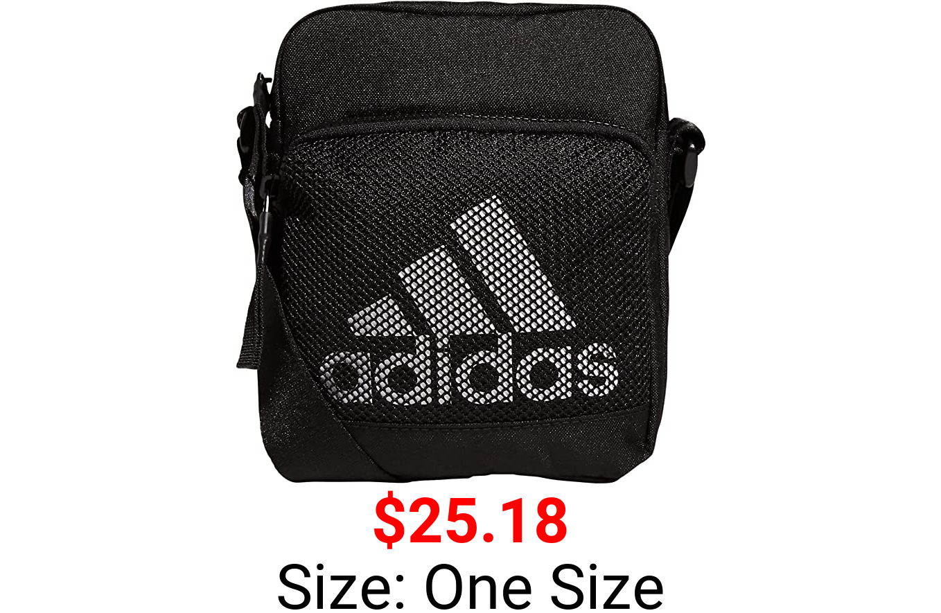 adidas Amplifier Festival Crossbody Bag, Black/White, One Size