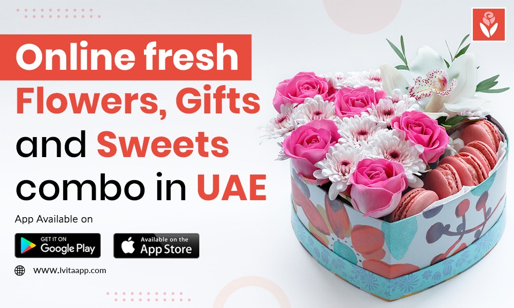 Online fresh Flowers, Gifts and Sweets gift combo in UAE Telegraph